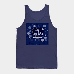 Book, reading, education. Banner, illustration with dark blue color background Tank Top